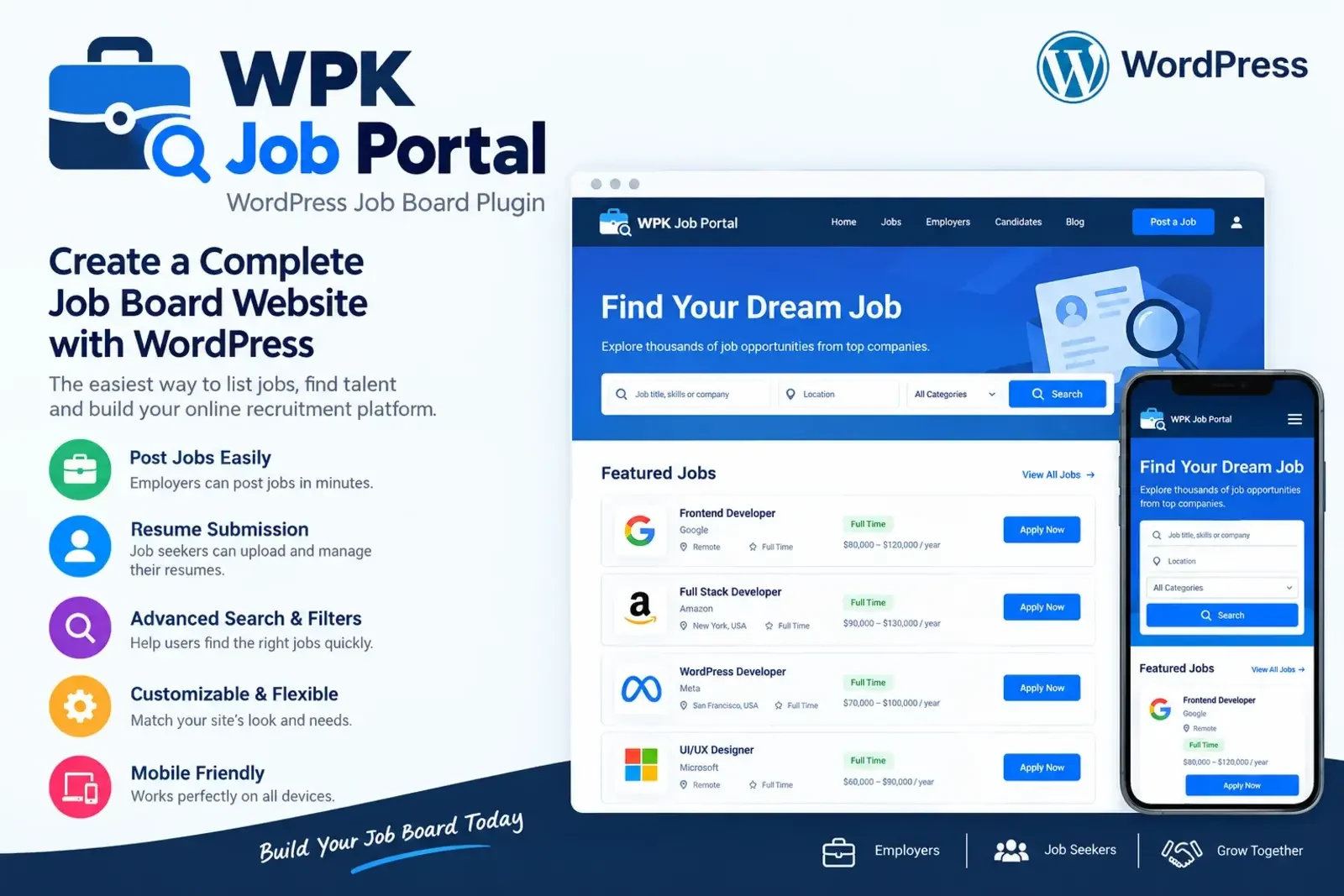 WPK Job Portal – WordPress Job Board Plugin preview